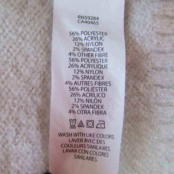 Girls Winter Fairisle White/Pink Frosty Floral Patterned Knit Sweater Size M 7/8 - Picture 4 of 7